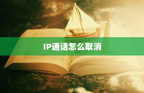 IP通话怎么取消