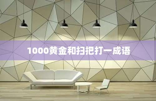 1000黄金和扫把打一成语