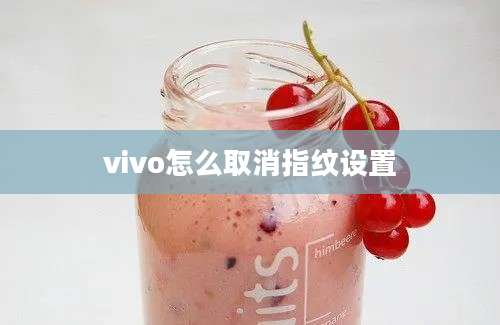 vivo怎么取消指纹设置