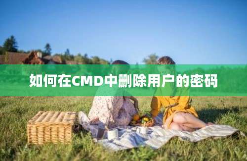 如何在CMD中删除用户的密码