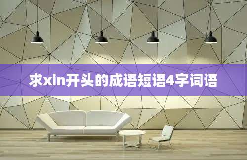 求xin开头的成语短语4字词语