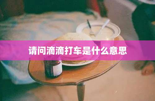 请问滴滴打车是什么意思