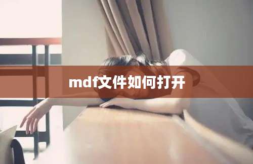 mdf文件如何打开