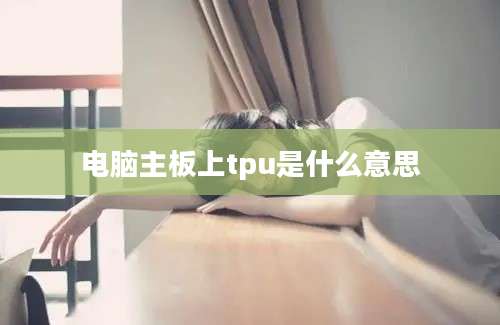 电脑主板上tpu是什么意思