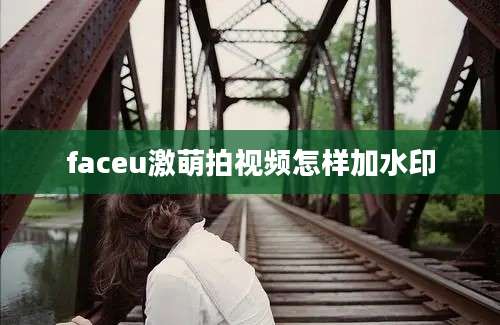 faceu激萌拍视频怎样加水印