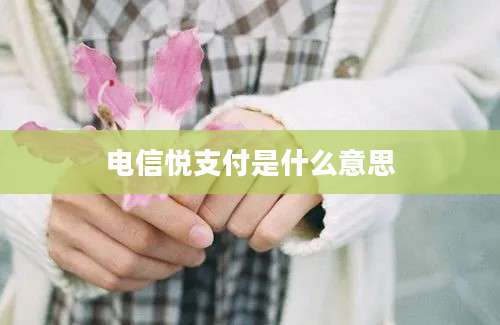 电信悦支付是什么意思