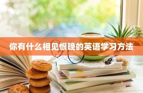 你有什么相见恨晚的英语学习方法