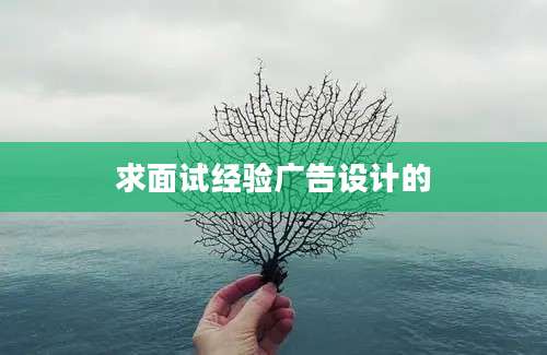 求面试经验广告设计的