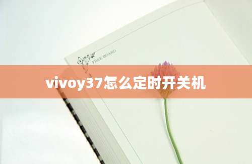 vivoy37怎么定时开关机