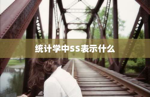 统计学中SS表示什么