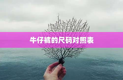 牛仔裤的尺码对照表