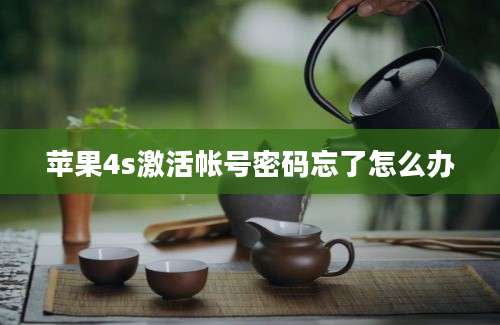 苹果4s激活帐号密码忘了怎么办