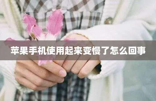 苹果手机使用起来变慢了怎么回事