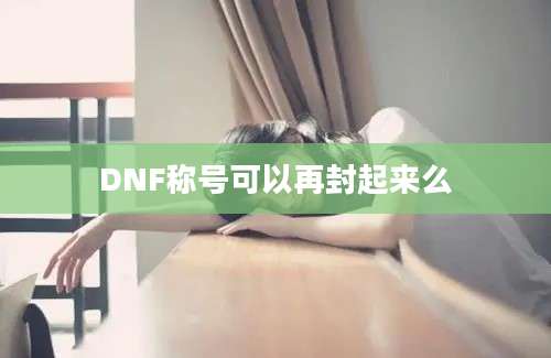 DNF称号可以再封起来么