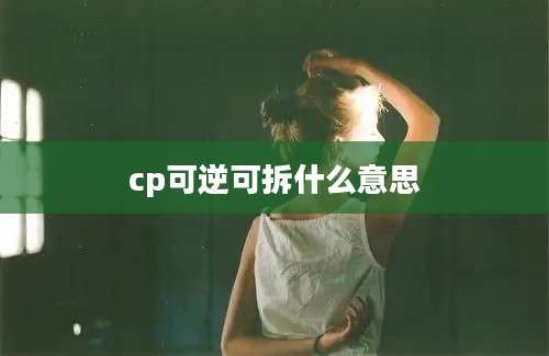 cp可逆可拆什么意思