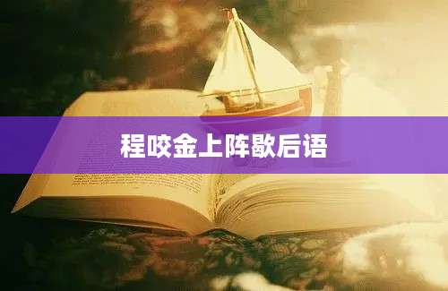 程咬金上阵歇后语