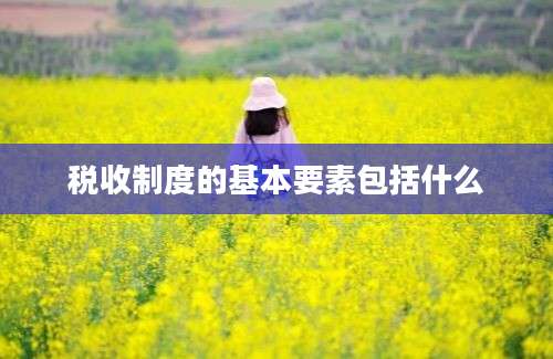 税收制度的基本要素包括什么