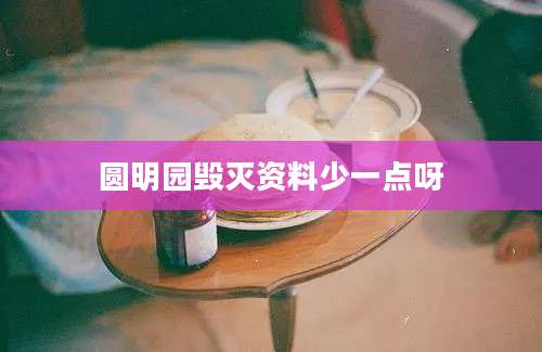 圆明园毁灭资料少一点呀