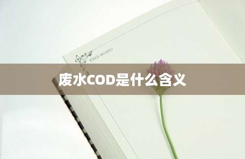 废水COD是什么含义