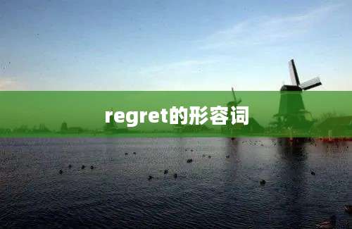 regret的形容词