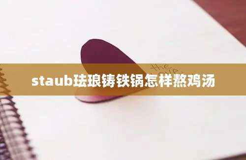 staub珐琅铸铁锅怎样熬鸡汤