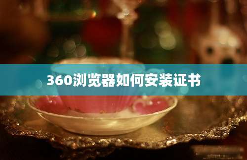 360浏览器如何安装证书