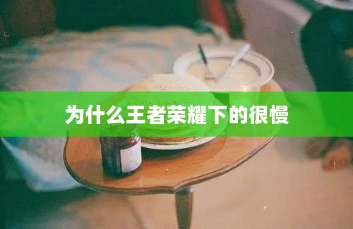 为什么王者荣耀下的很慢