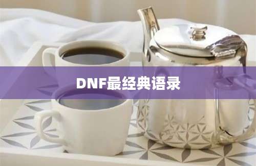 DNF最经典语录