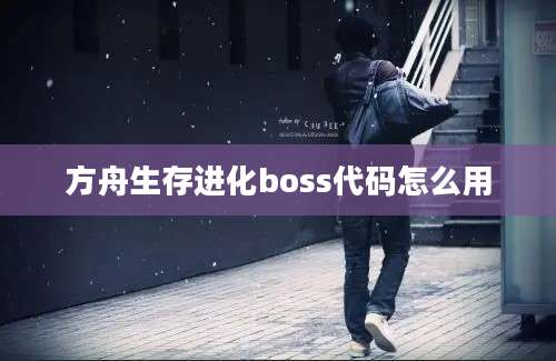 方舟生存进化boss代码怎么用