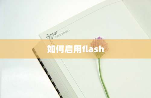 如何启用flash