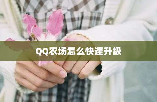 QQ农场怎么快速升级