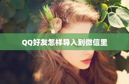 QQ好友怎样导入到微信里