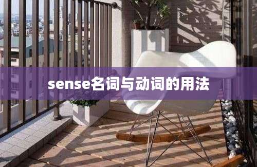 sense名词与动词的用法