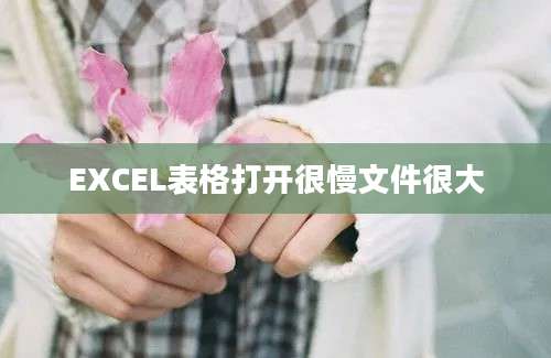 EXCEL表格打开很慢文件很大