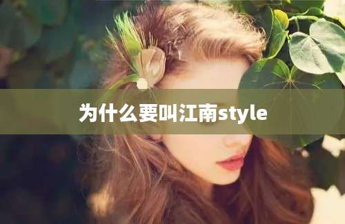 为什么要叫江南style