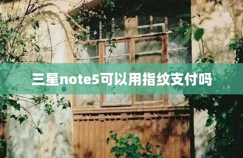 三星note5可以用指纹支付吗