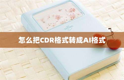 怎么把CDR格式转成AI格式