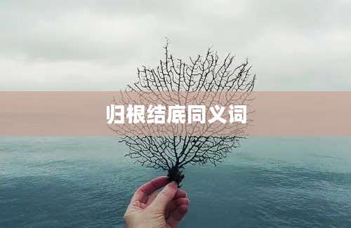 归根结底同义词