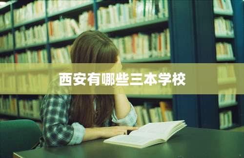 西安有哪些三本学校