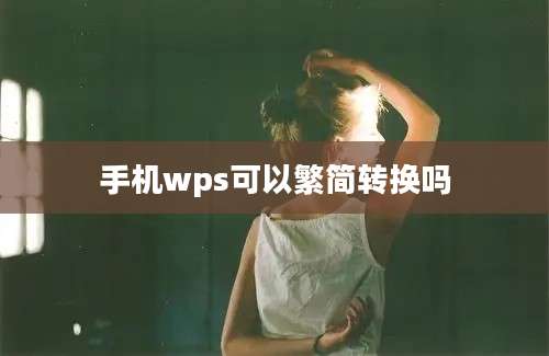 手机wps可以繁简转换吗