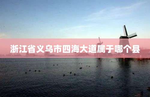 浙江省义乌市四海大道属于哪个县