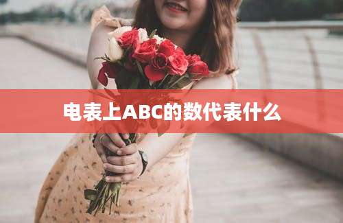 电表上ABC的数代表什么