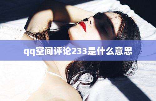 qq空间评论233是什么意思