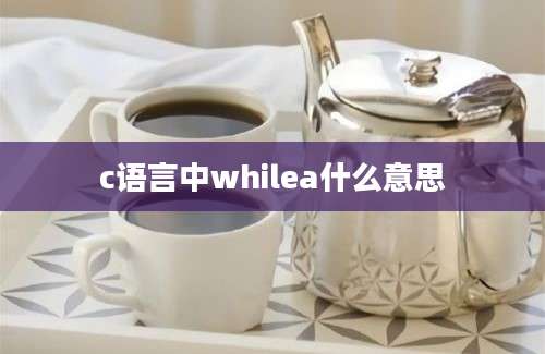 c语言中whilea什么意思