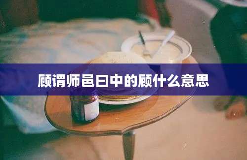 顾谓师邑曰中的顾什么意思