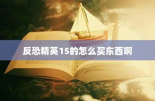 反恐精英15的怎么买东西啊