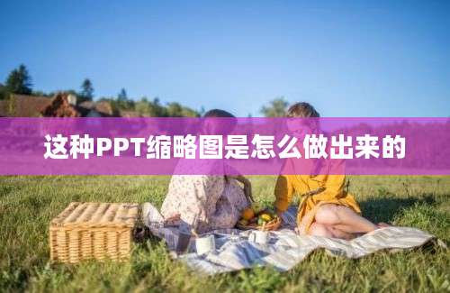 这种PPT缩略图是怎么做出来的