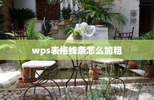 wps表格线条怎么加粗