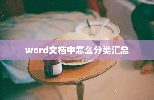 word文档中怎么分类汇总