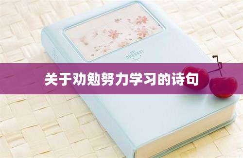 关于劝勉努力学习的诗句